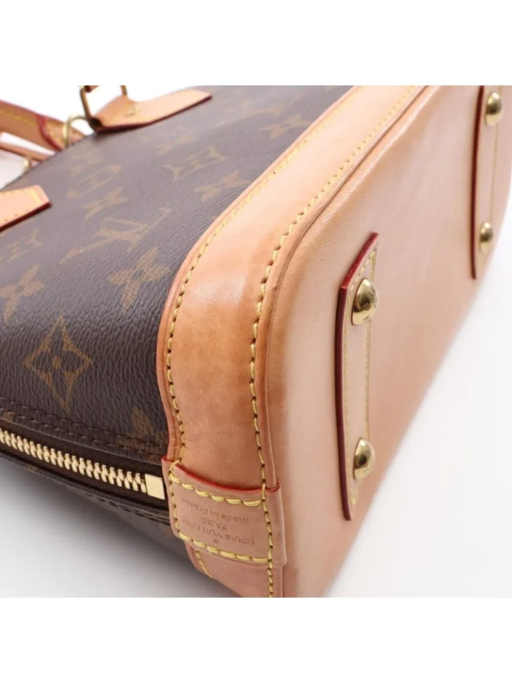 Louis Vuitton Alma BB Monogram 2-Way Canvas Leather Handbag